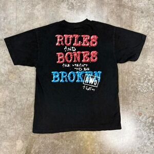 Vintage WWF NWO "RULES AND BONES" Graphic tee Size‎ XL